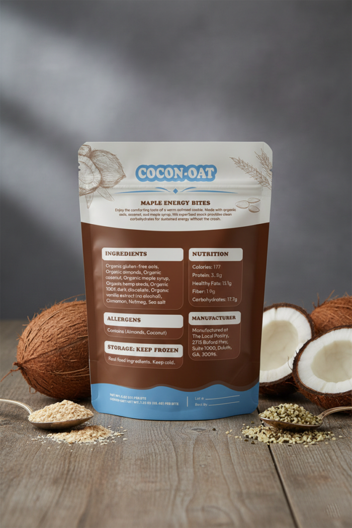 Cocon-Oat Maple Energy Bites | Organic Pre-Workout Snack - Image 2