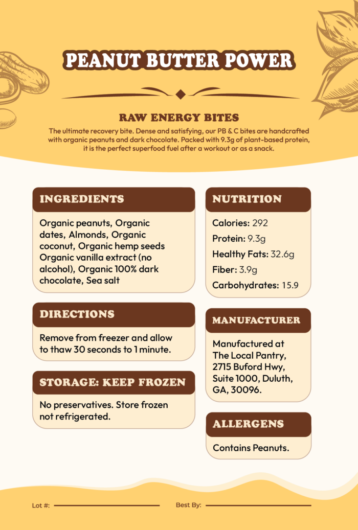 Peanut Butter Power Raw Energy Bites | Organic Raw Superfood - Image 3
