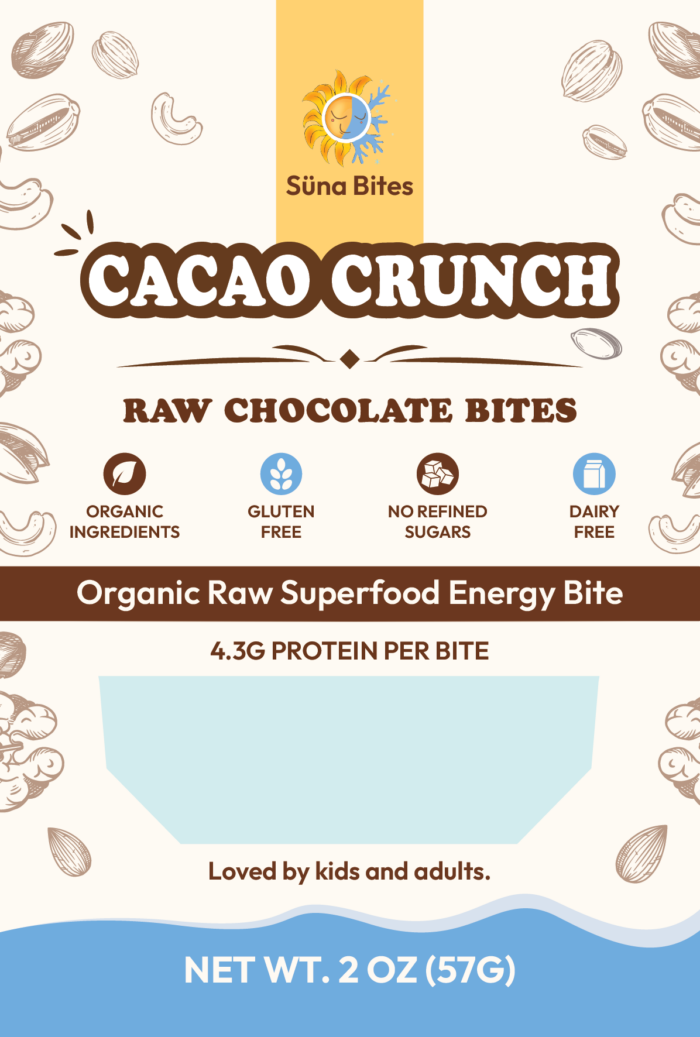Cacao Crunch Raw Chocolate Energy Bites | Organic Superfood Snack - Image 4